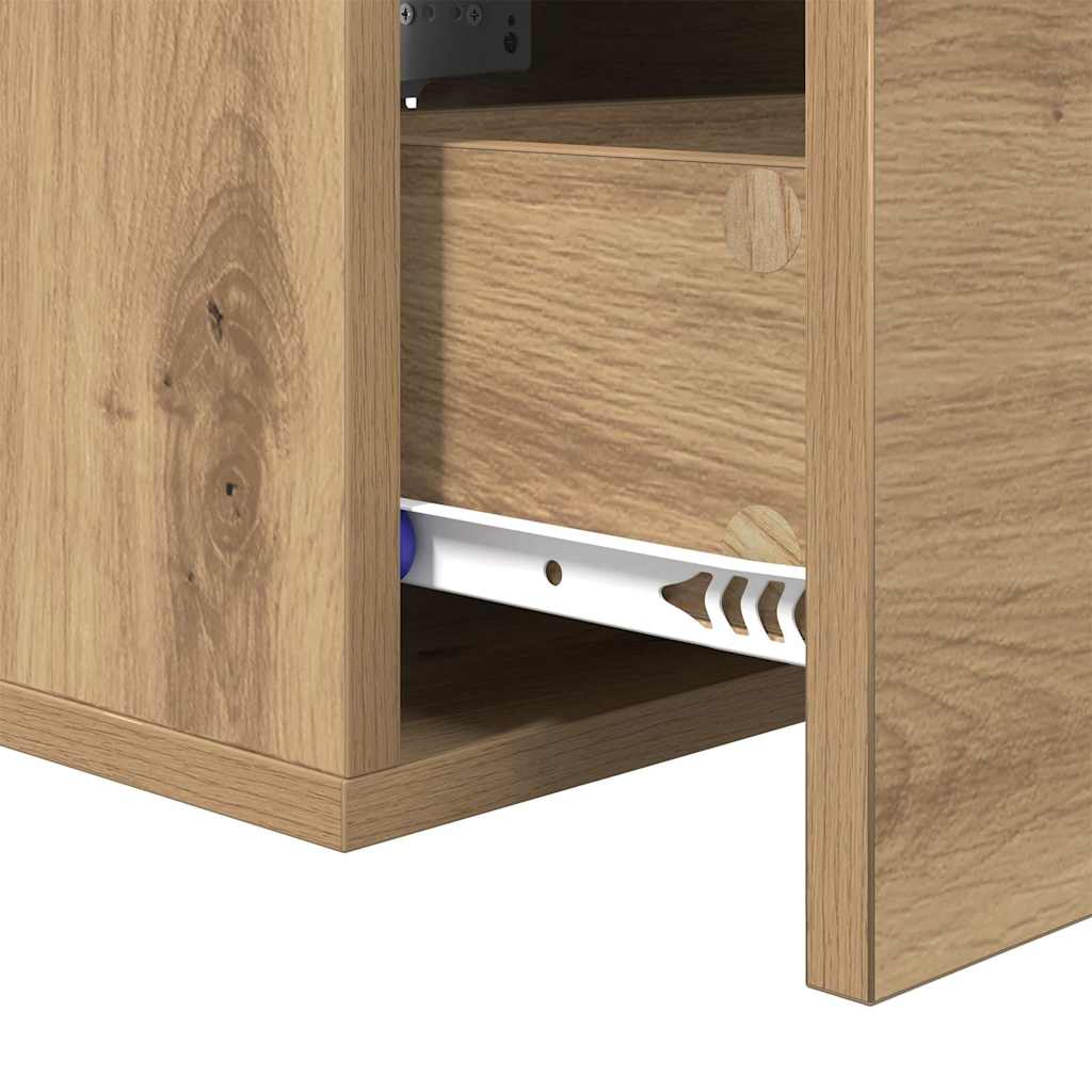 vidaXL Szafka Nocna 2 pcs Dąb rzemieślniczy 35 x 35 x 20 cm