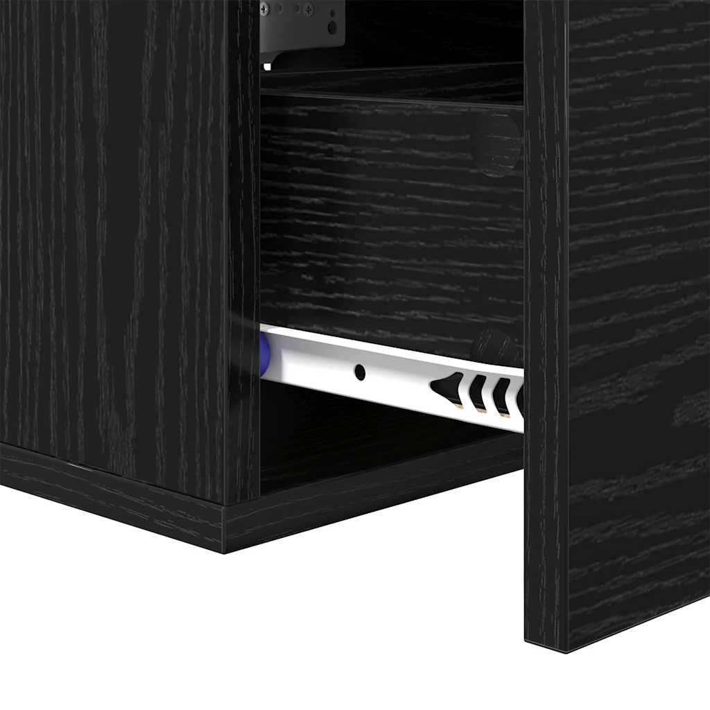 vidaXL Szafka Nocna 2 pcs Czarny Dąb 35 x 35 x 20 cm