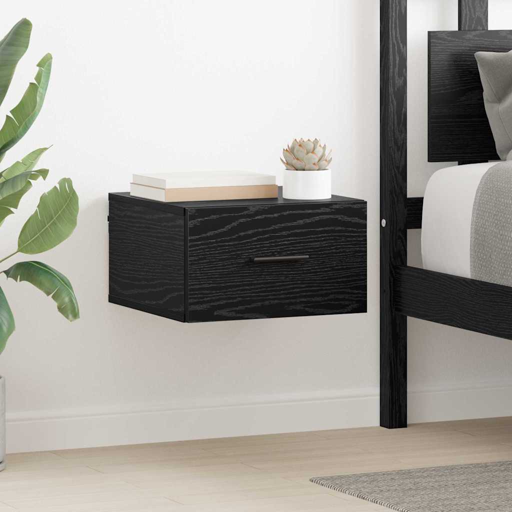 vidaXL Szafka Nocna z szufladą 2 pcs Czarny dąb 35 x 35 x 20 cm