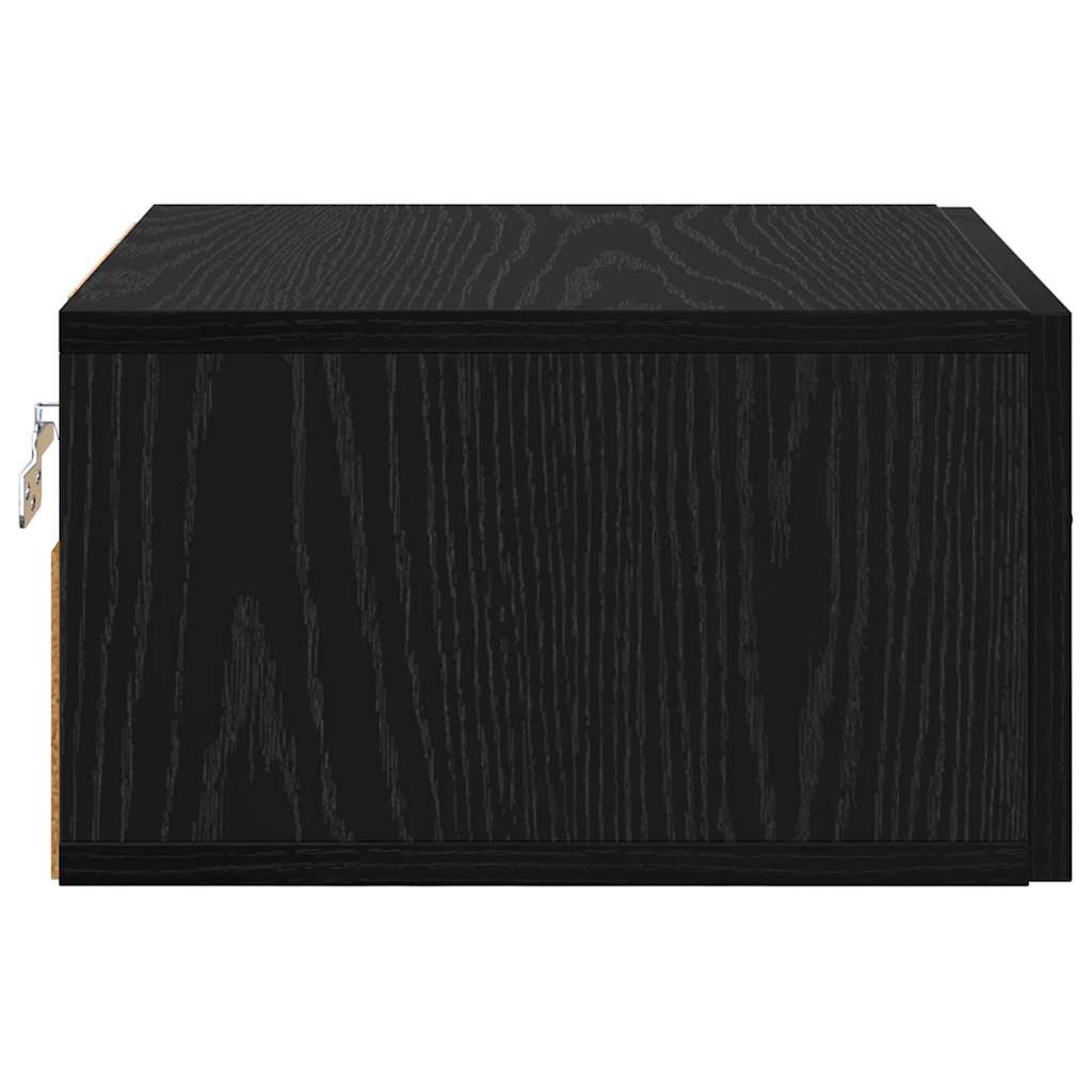 vidaXL Szafka Nocna z szufladą 2 pcs Czarny dąb 35 x 35 x 20 cm