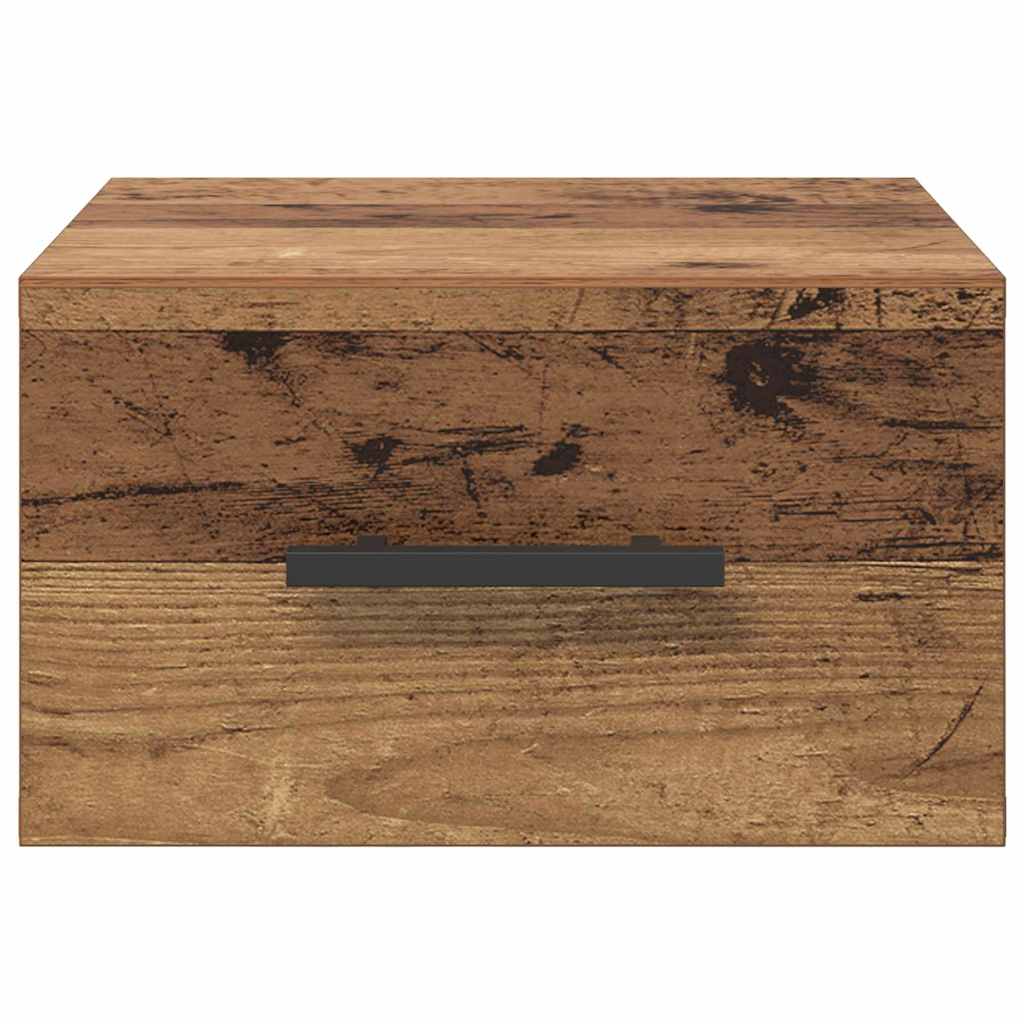 vidaXL Szafka Nocna Montowane na ścianie Stare drewno 35 x 35 x 20 cm
