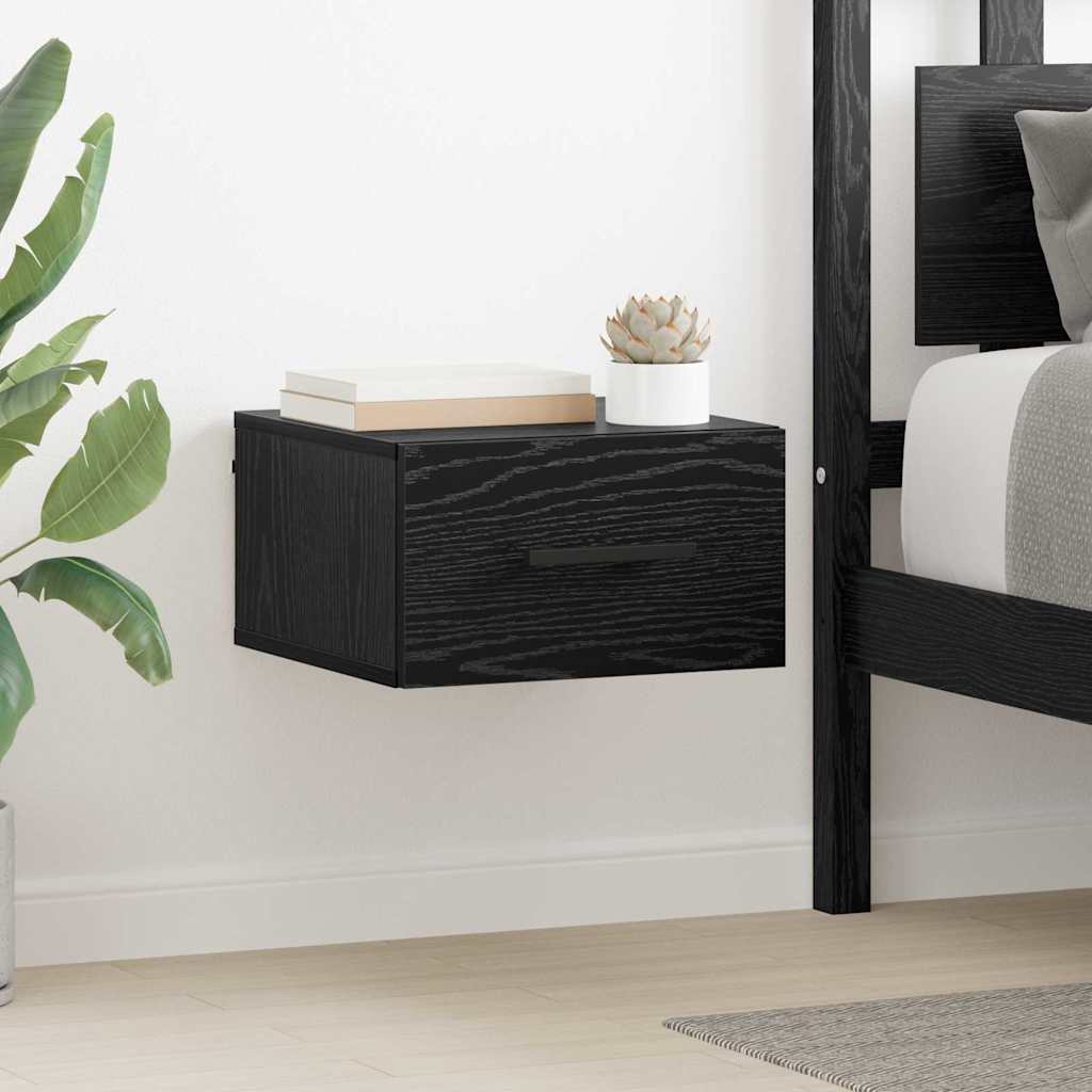 vidaXL Szafka Nocna Czarny dąb 35 x 35 x 20 cm Materiał drewnopochodny