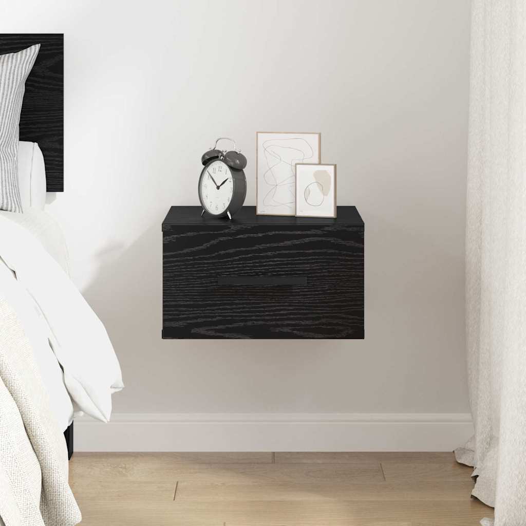 vidaXL Szafka Nocna Czarny dąb 35 x 35 x 20 cm Materiał drewnopochodny