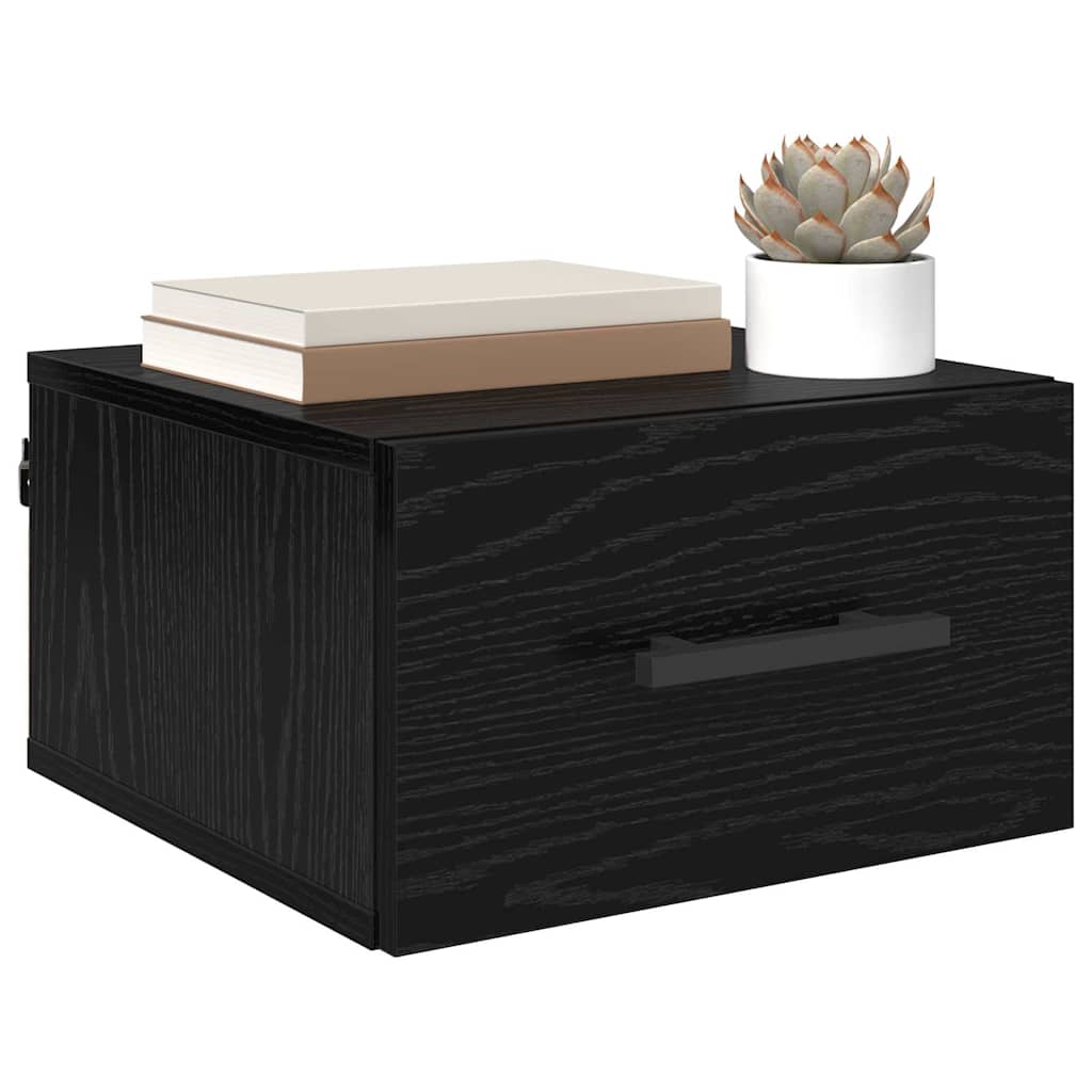 vidaXL Szafka Nocna Czarny dąb 35 x 35 x 20 cm Materiał drewnopochodny