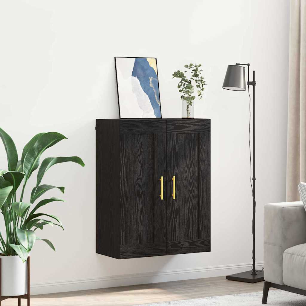 vidaXL Szafka wisząca Czarny Dąb 69,5 x 34 x 90 cm