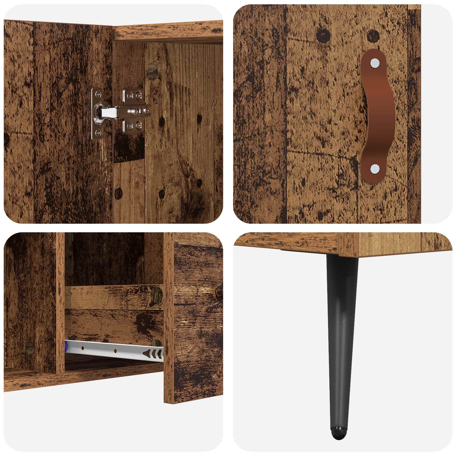 vidaXL Bufet Stare drewno 100 x 36 x 60 cm Materiał drewnopochodny