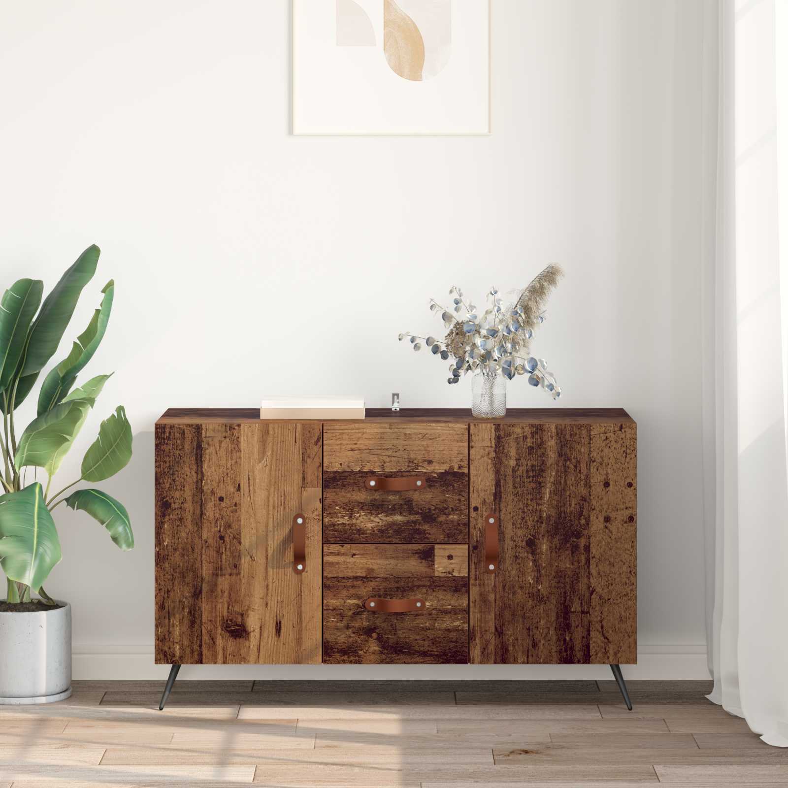 vidaXL Bufet Stare drewno 100 x 36 x 60 cm Materiał drewnopochodny