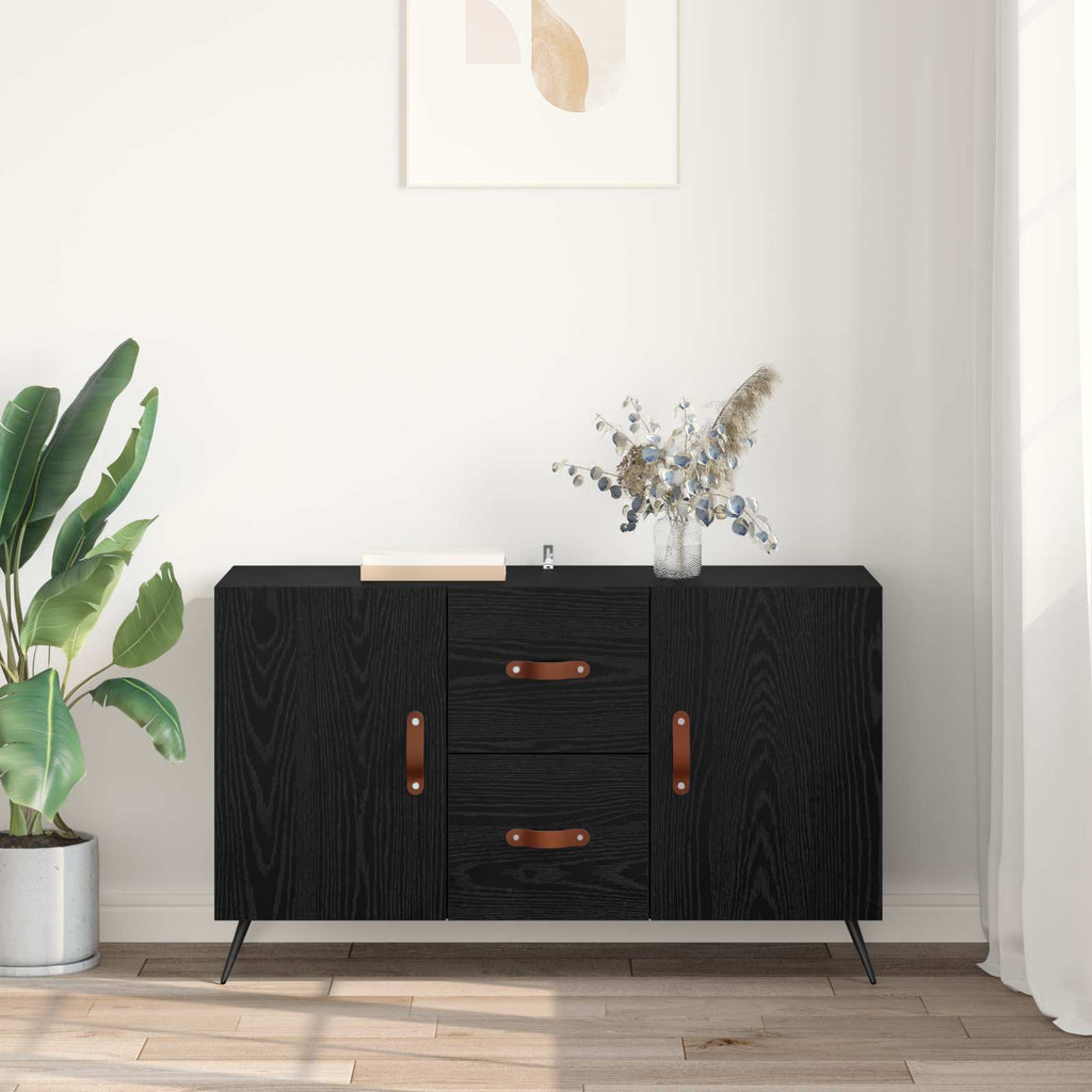 vidaXL Bufet Czarny Dąb 100 x 36 x 60 cm Materiał drewnopochodny