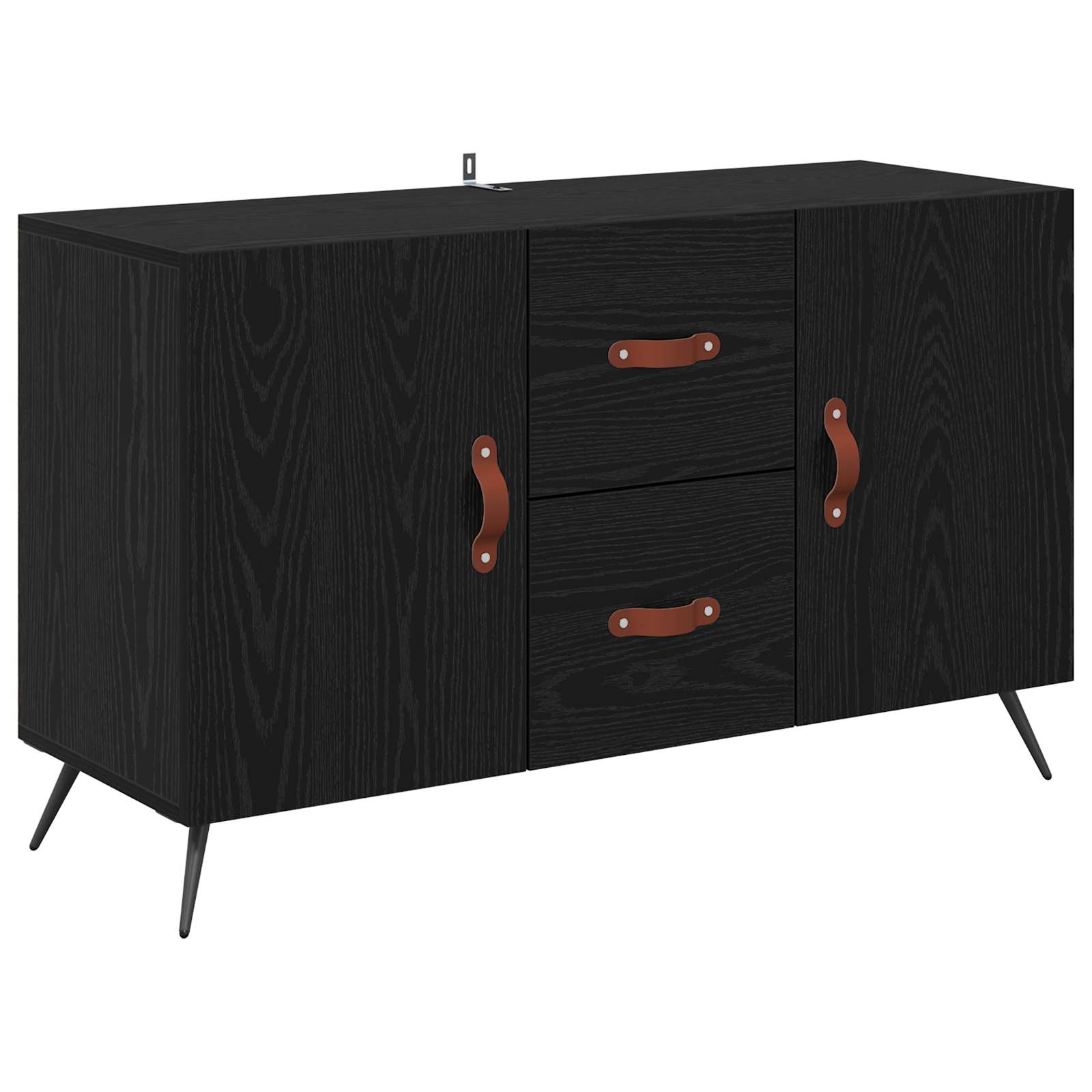 vidaXL Bufet Czarny Dąb 100 x 36 x 60 cm Materiał drewnopochodny