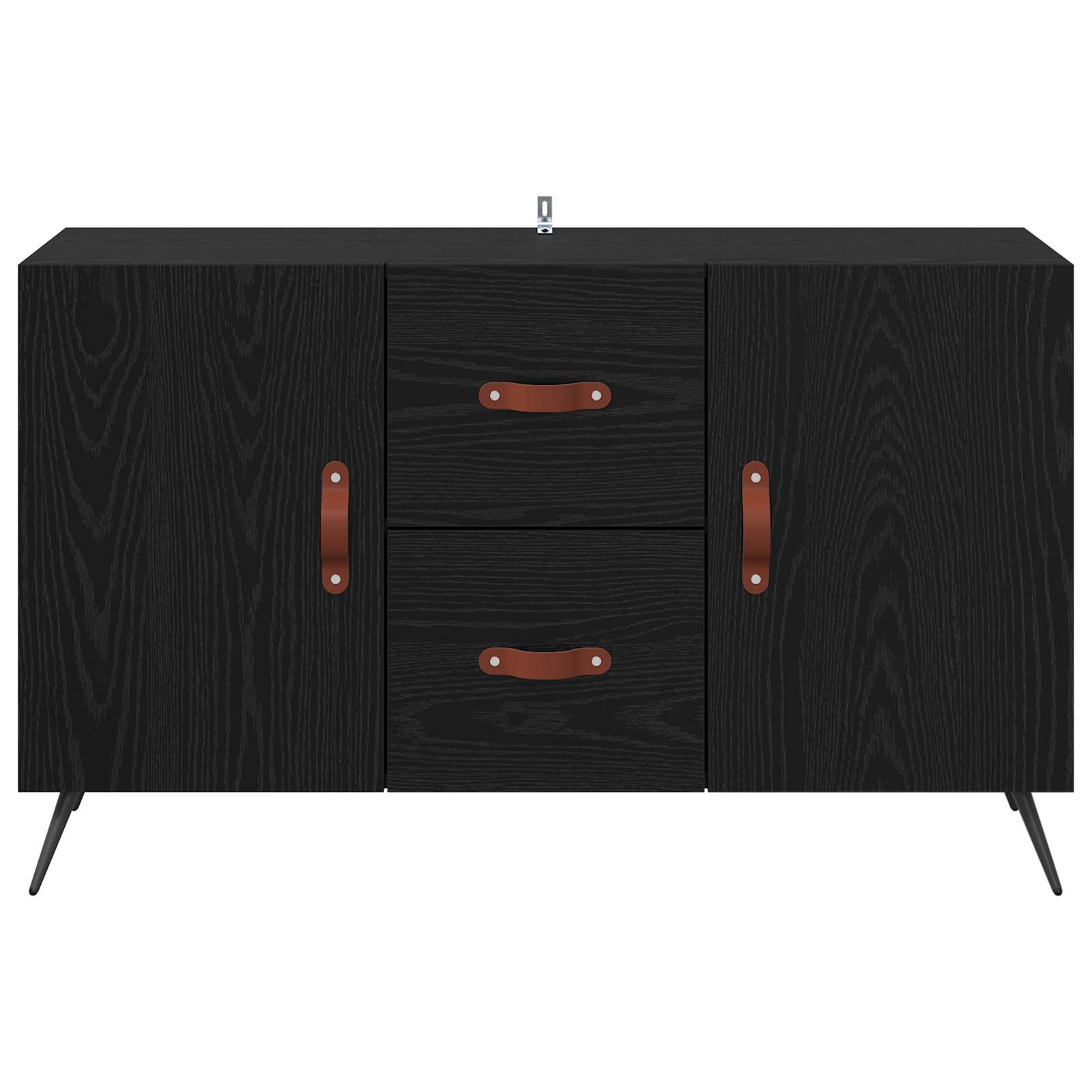 vidaXL Bufet Czarny Dąb 100 x 36 x 60 cm Materiał drewnopochodny