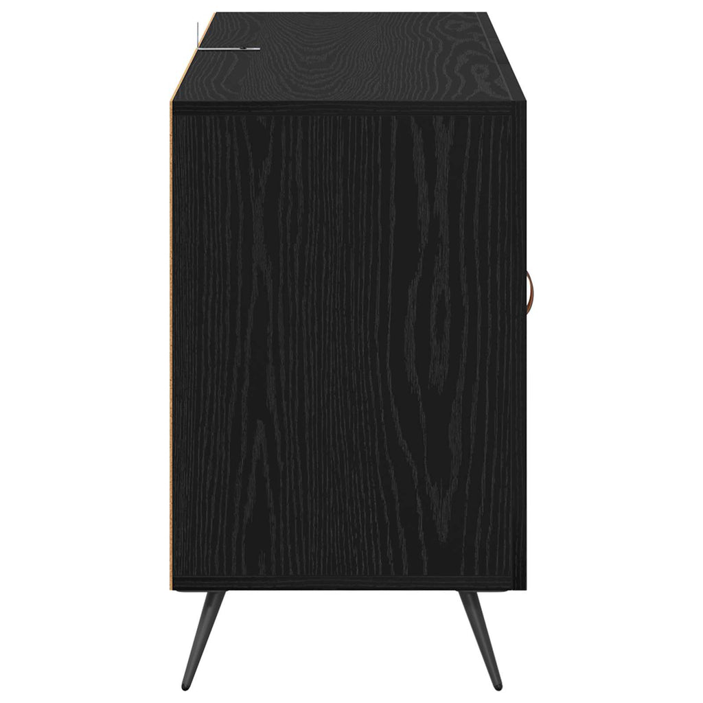 vidaXL Bufet Czarny Dąb 100 x 36 x 60 cm Materiał drewnopochodny