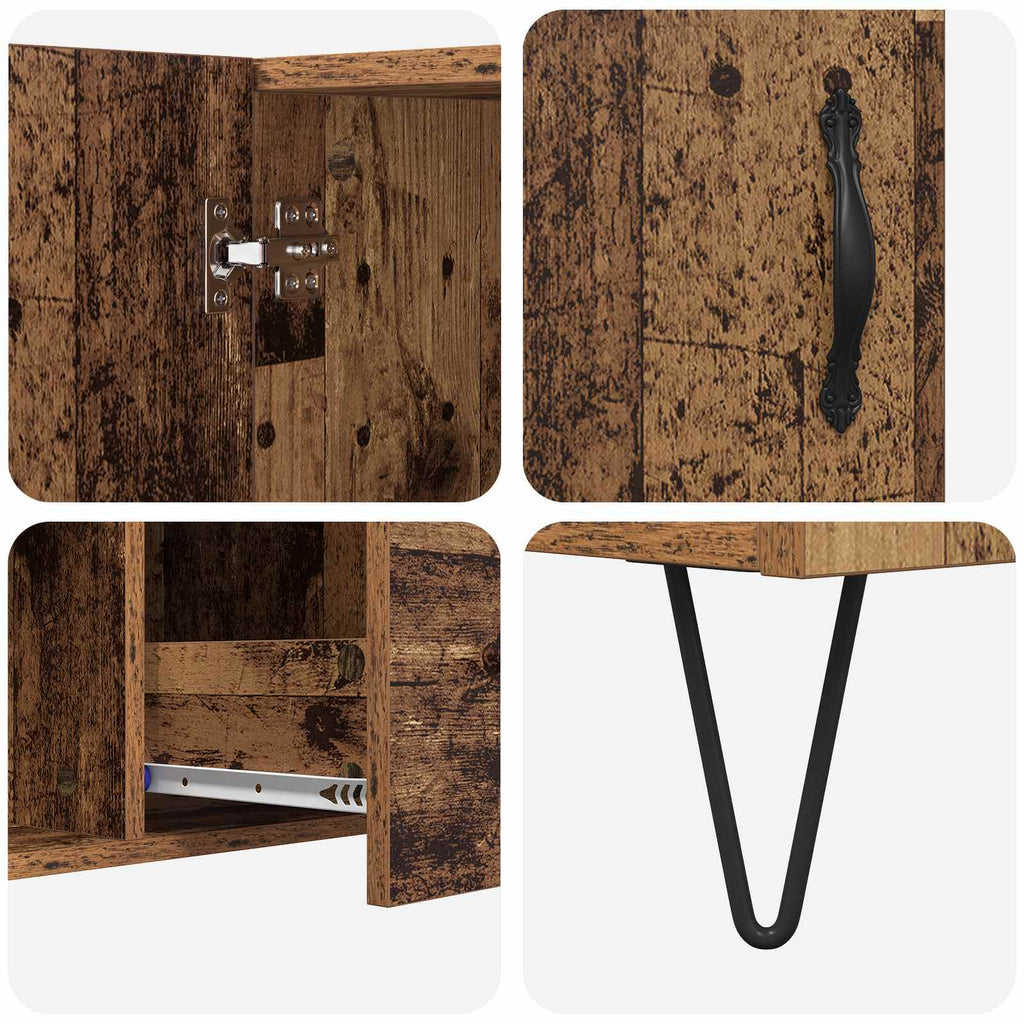 vidaXL Bufet Stare drewno 100 x 36 x 60 cm Materiał drewnopochodny