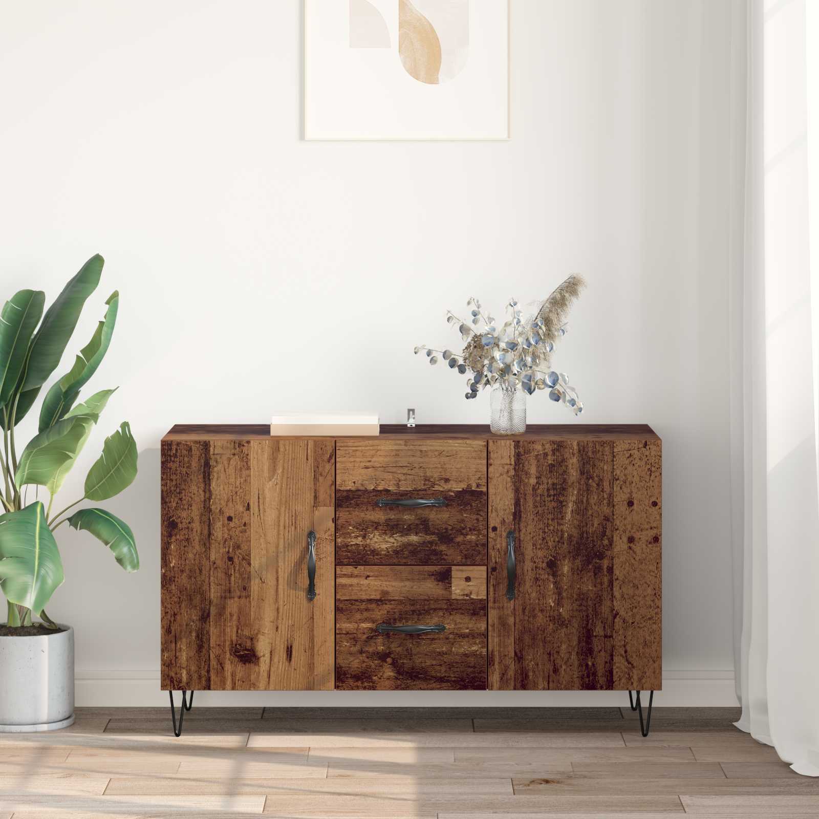 vidaXL Bufet Stare drewno 100 x 36 x 60 cm Materiał drewnopochodny
