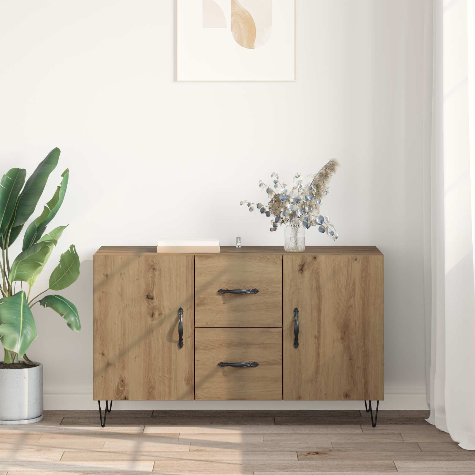 vidaXL Bufet z szufladą Dąb rzemieślniczy 100 x 36 x 60 cm