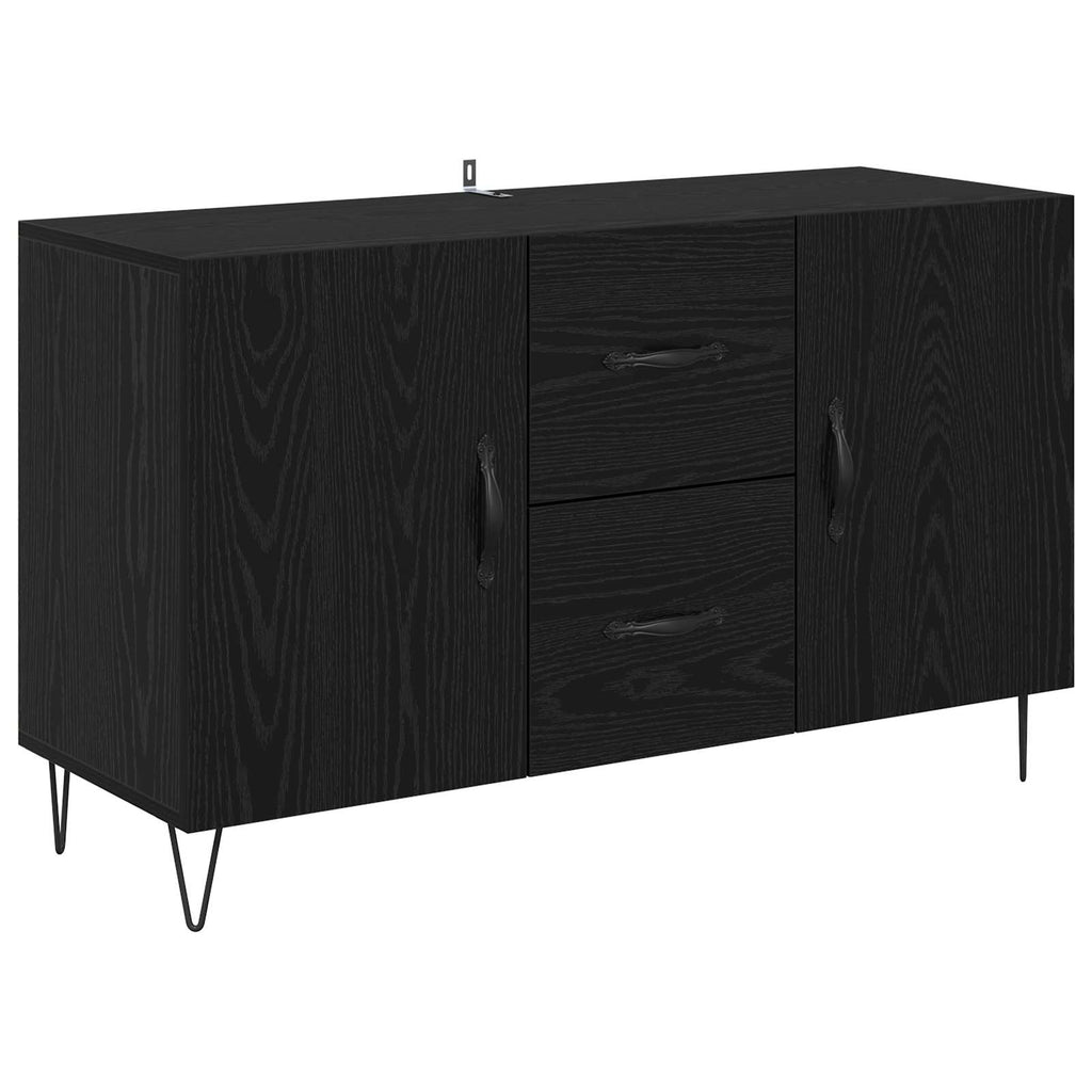 vidaXL Bufet Czarny Dąb 100 x 36 x 60 cm Materiał drewnopochodny