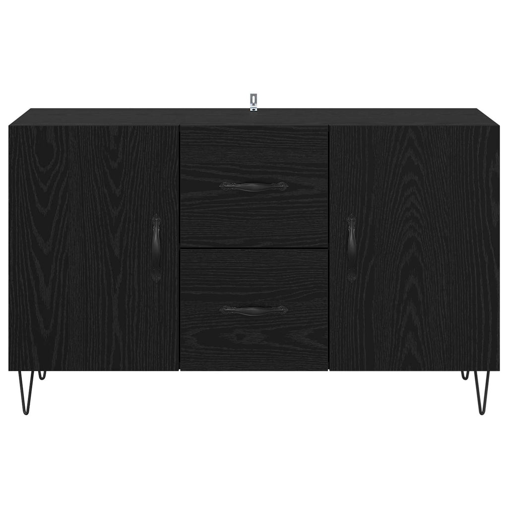 vidaXL Bufet Czarny Dąb 100 x 36 x 60 cm Materiał drewnopochodny
