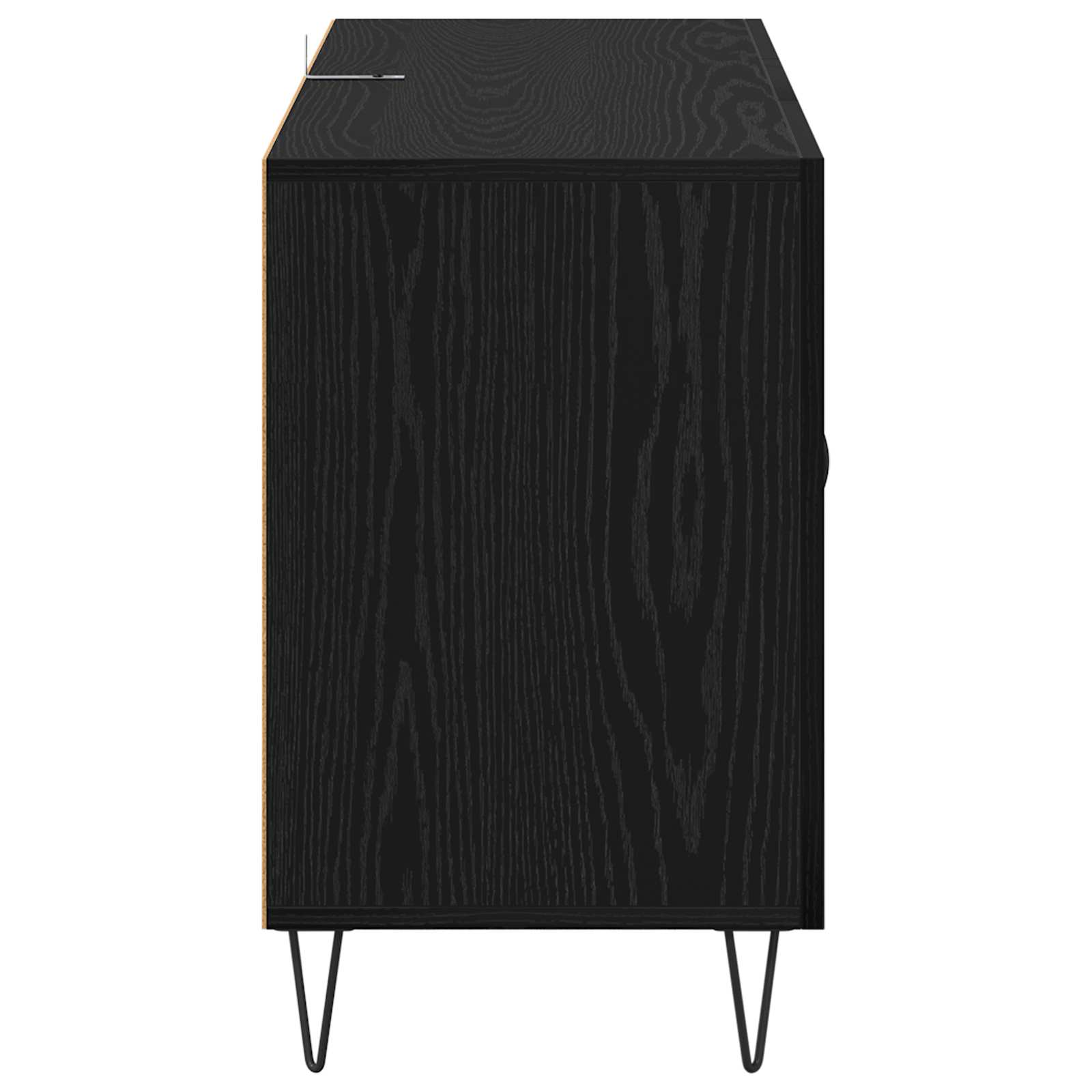 vidaXL Bufet Czarny Dąb 100 x 36 x 60 cm Materiał drewnopochodny