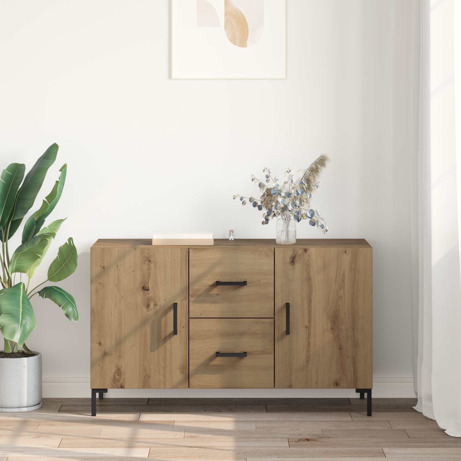 vidaXL Bufet z szufladą Dąb rzemieślniczy 100 x 36 x 60 cm