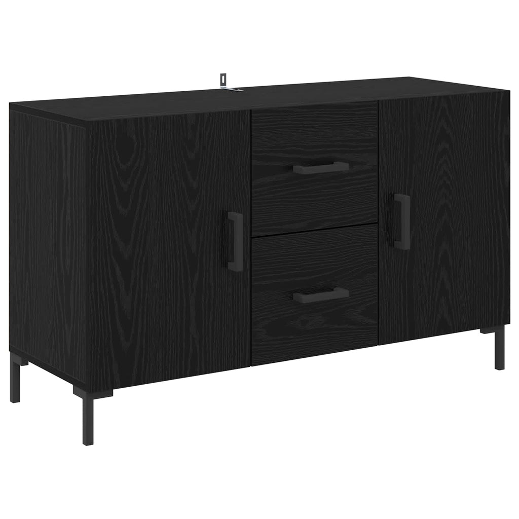 vidaXL Bufet Czarny Dąb 100 x 36 x 60 cm Materiał drewnopochodny