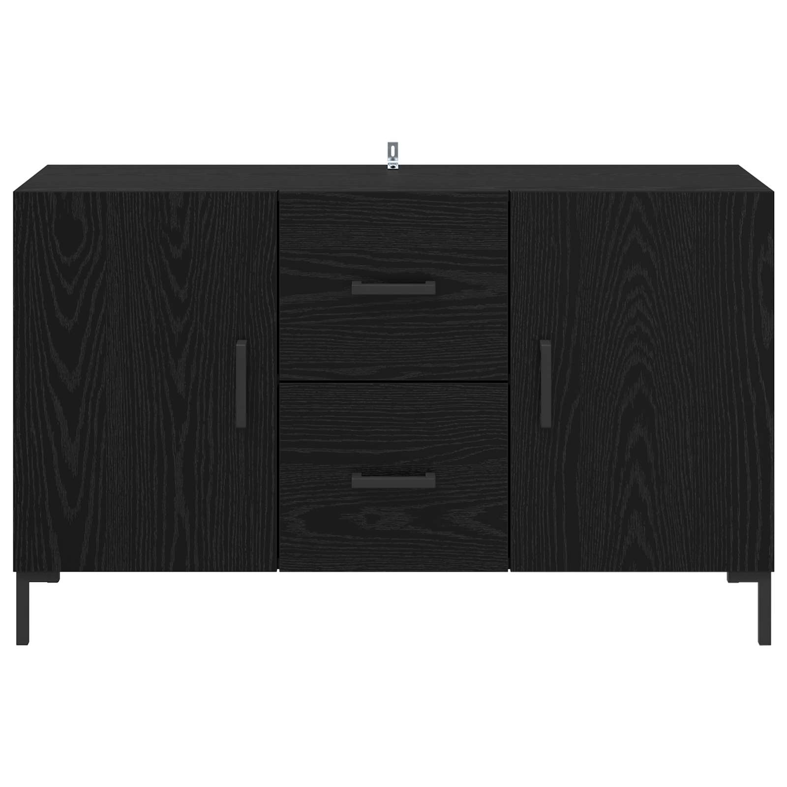 vidaXL Bufet Czarny Dąb 100 x 36 x 60 cm Materiał drewnopochodny