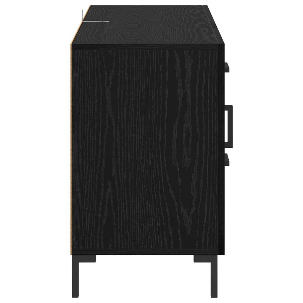 vidaXL Bufet Czarny Dąb 100 x 36 x 60 cm Materiał drewnopochodny