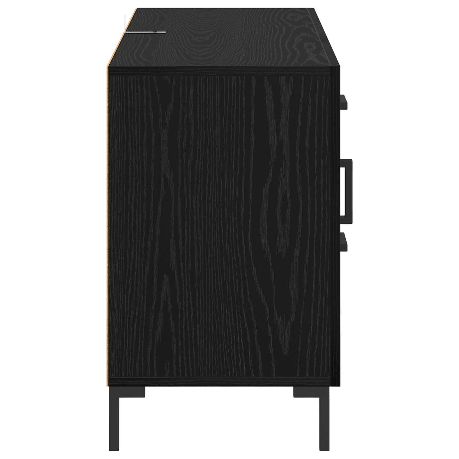 vidaXL Bufet Czarny Dąb 100 x 36 x 60 cm Materiał drewnopochodny