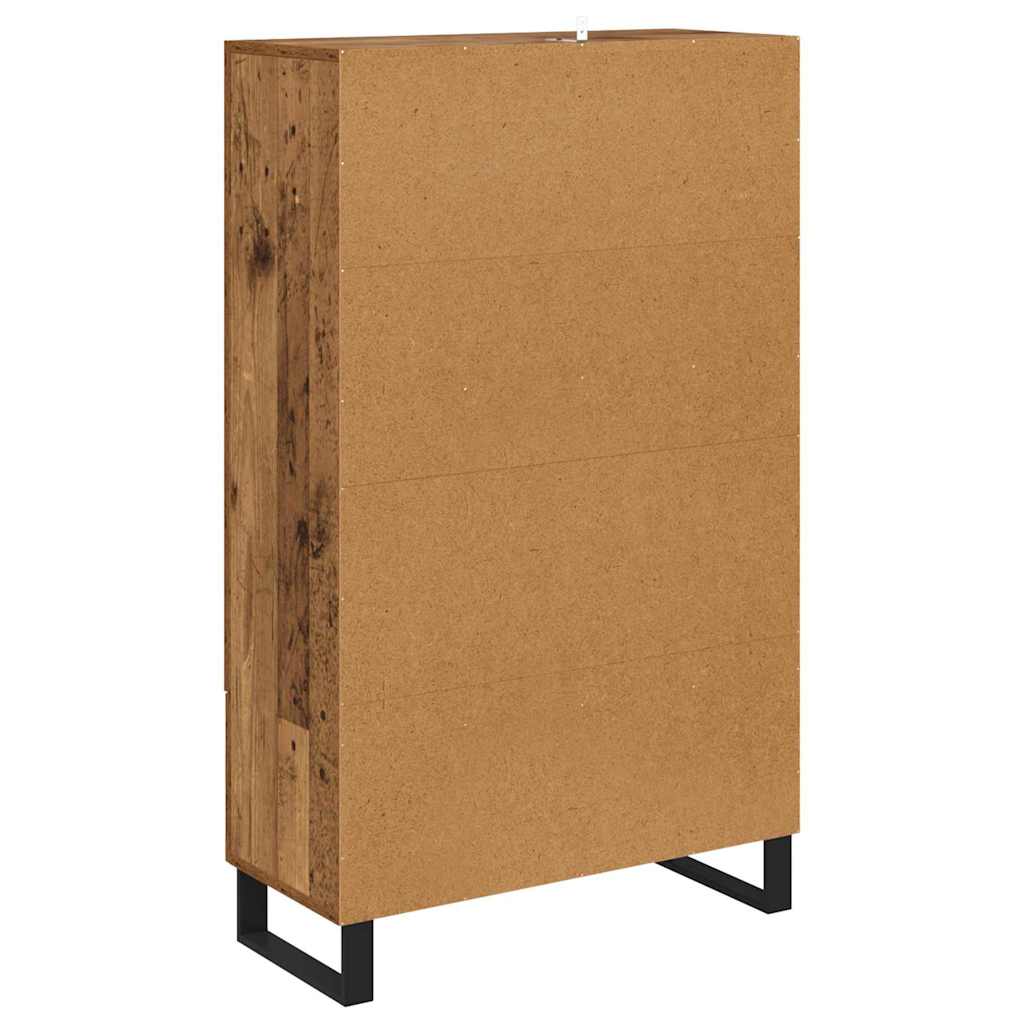 vidaXL Highboard z szufladą Stare drewno 69,5 x 30 x 115 cm