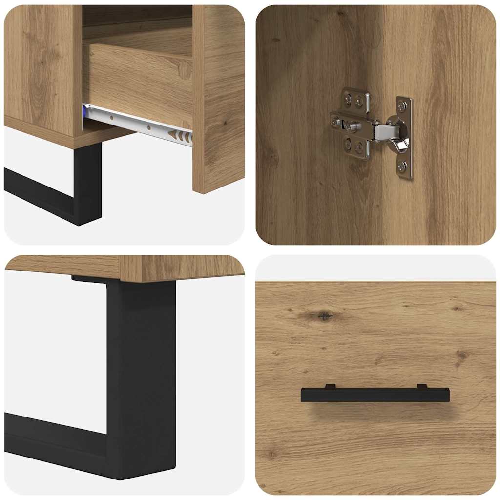 vidaXL Highboard z szufladą Dąb rzemieślniczy 69,5 x 30 x 115 cm