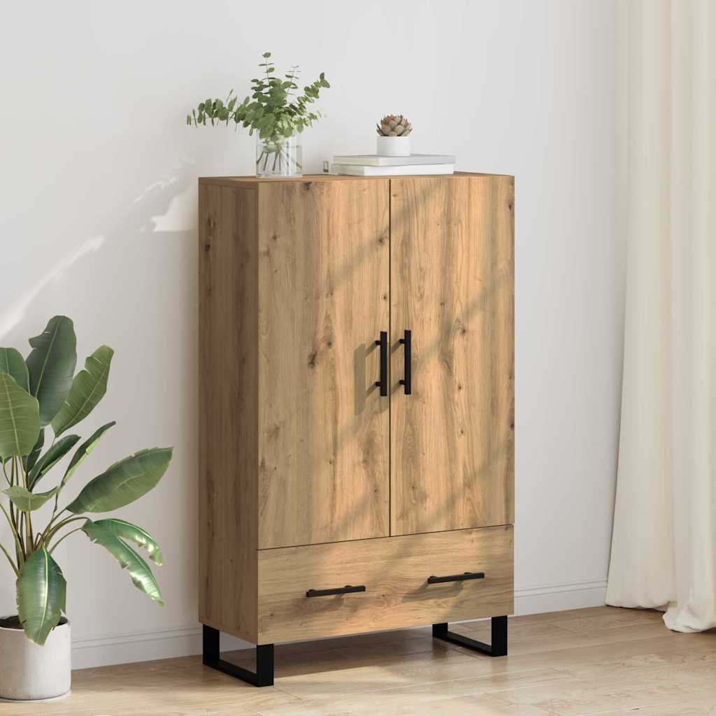 vidaXL Highboard Dąb rzemieślniczy 69,5 x 30 x 115 cm