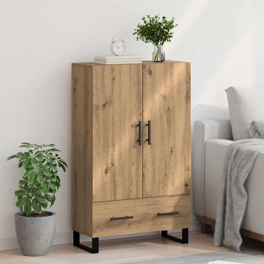 vidaXL Highboard Dąb rzemieślniczy 69,5 x 30 x 115 cm