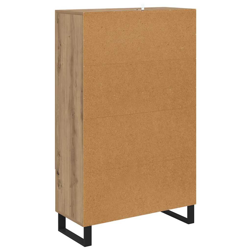 vidaXL Highboard Dąb rzemieślniczy 69,5 x 30 x 115 cm