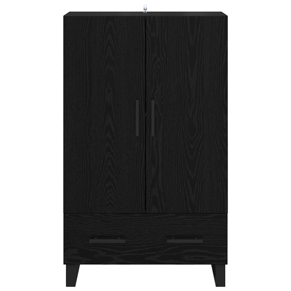 vidaXL Highboard Czarny Dąb 69,5 x 30 x 115 cm Materiał drewnopochodny