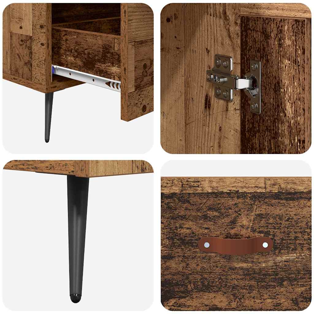 vidaXL Highboard z szufladą Stare drewno 69,5 x 31 x 115 cm