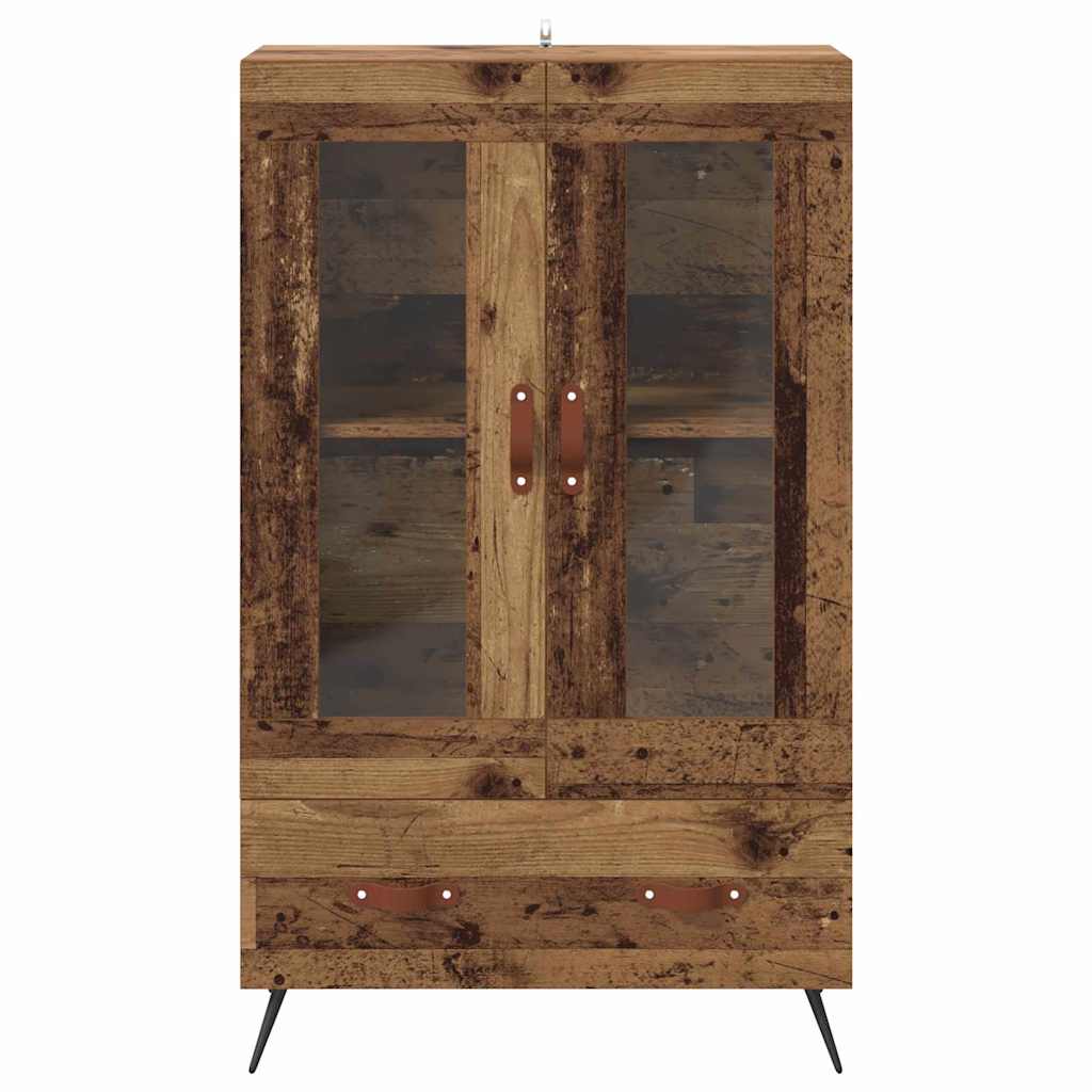 vidaXL Highboard z szufladą Stare drewno 69,5 x 31 x 115 cm