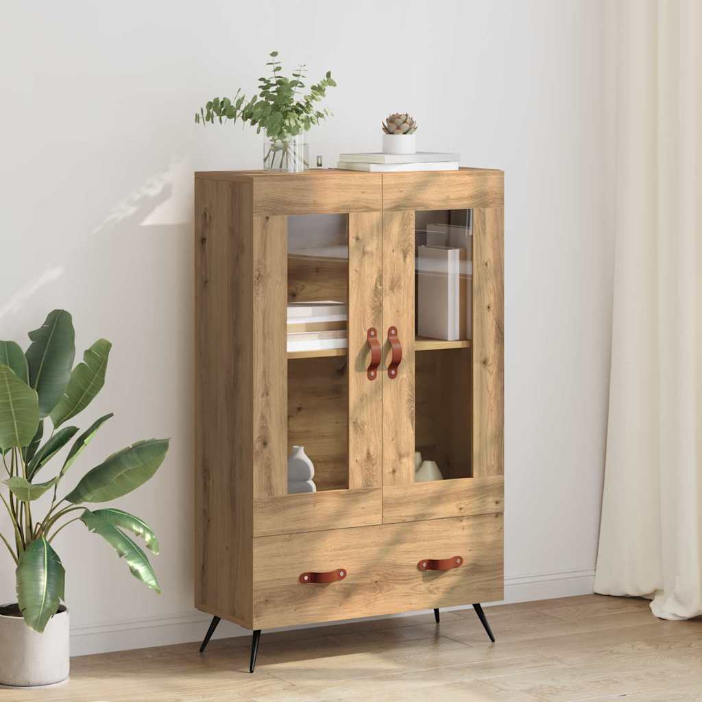 vidaXL Highboard z szufladą Dąb rzemieślniczy 69,5 x 31 x 115 cm