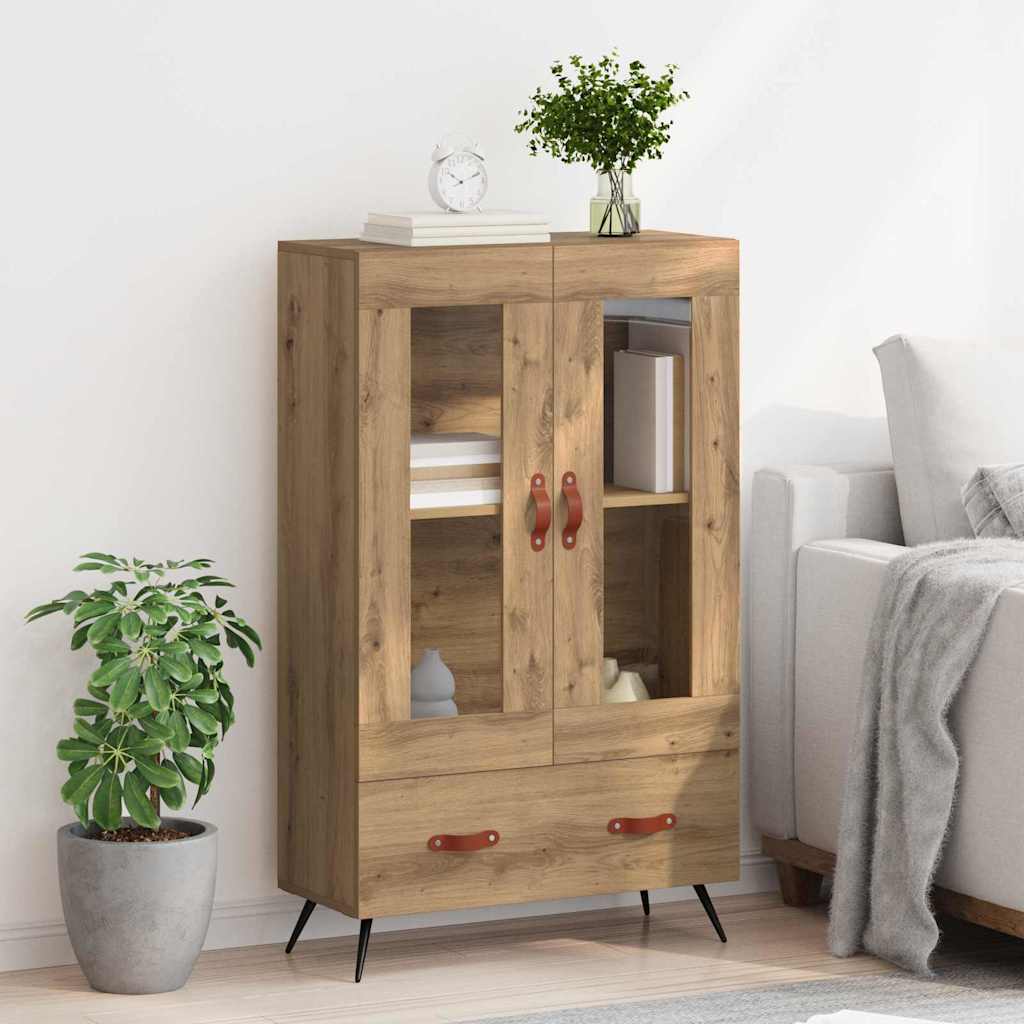 vidaXL Highboard Dąb rzemieślniczy 69,5 x 31 x 115 cm
