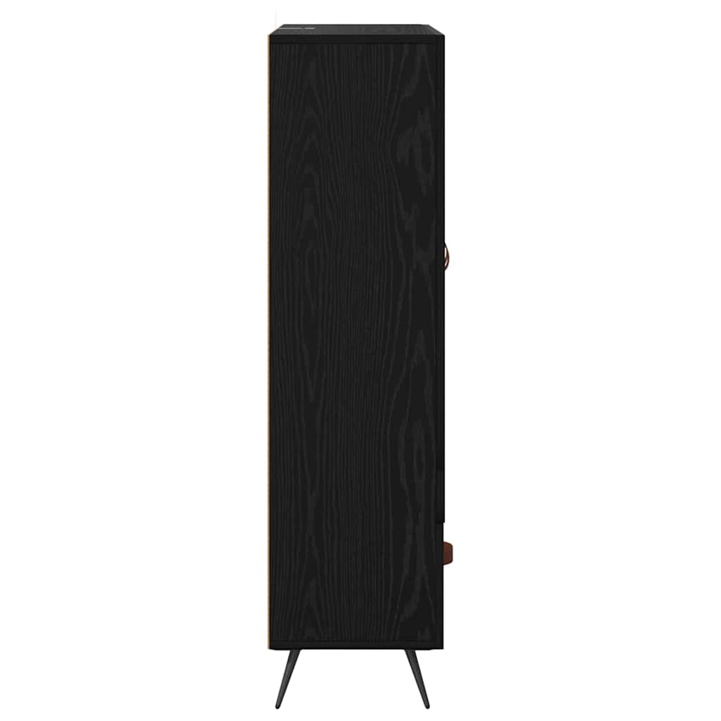 vidaXL Highboard z szufladą Czarny Dąb 69,5 x 31 x 115 cm