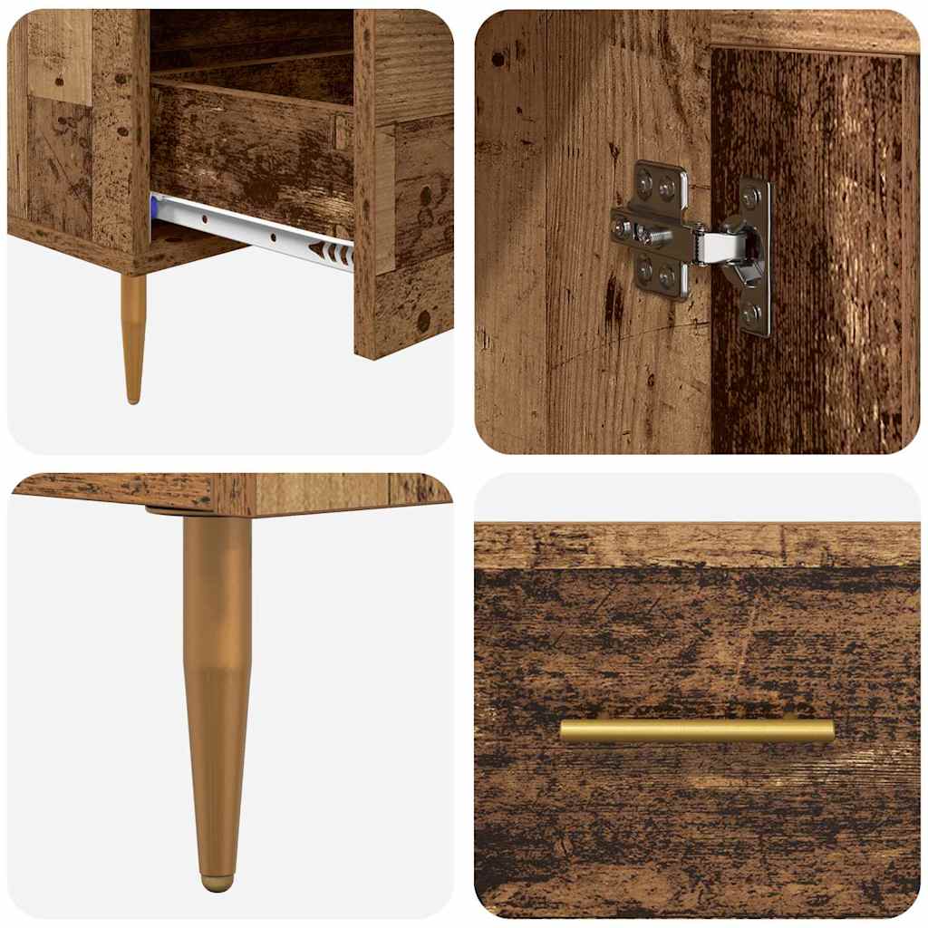 vidaXL Highboard z szufladą Stare drewno 69,5 x 31 x 115 cm