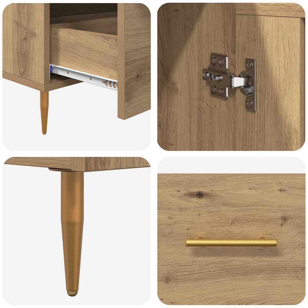 vidaXL Highboard z szufladą Dąb rzemieślniczy 69,5 x 31 x 115 cm
