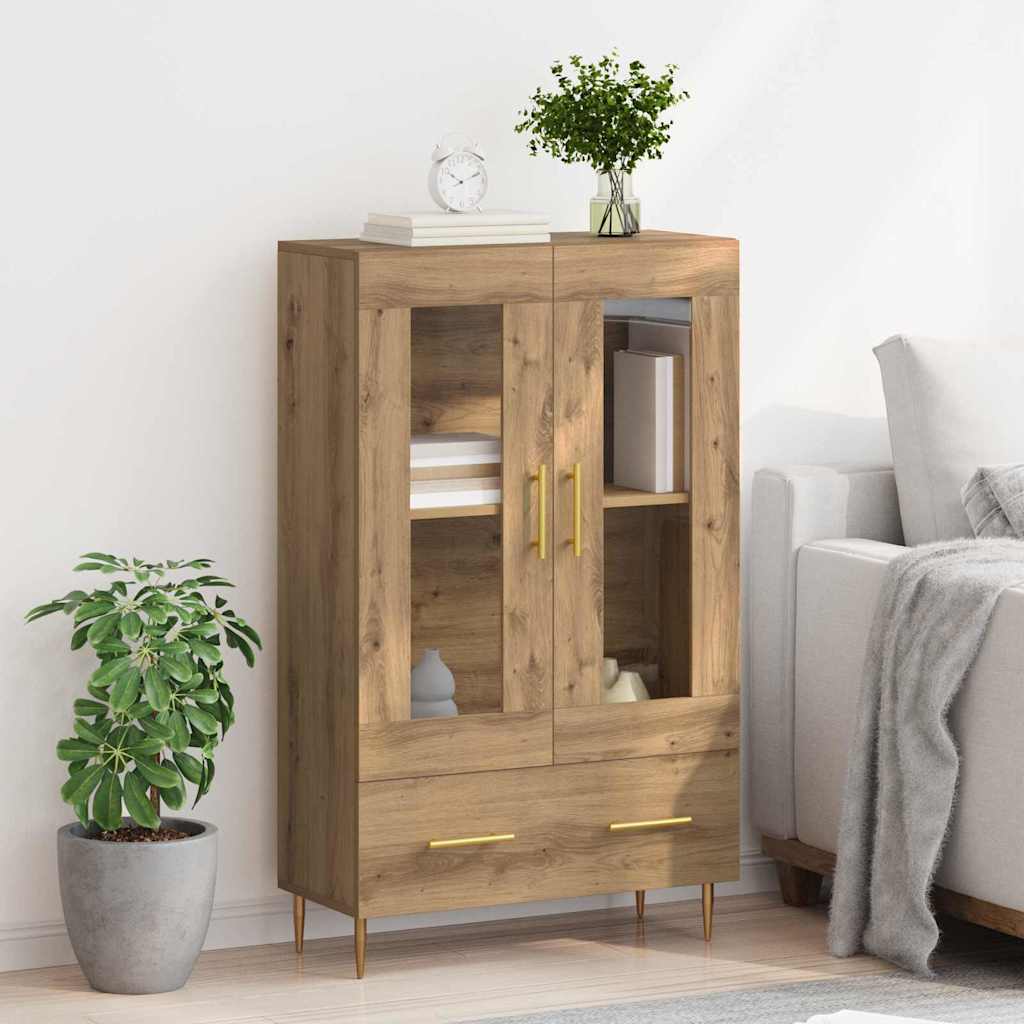 vidaXL Highboard Dąb rzemieślniczy 69,5 x 31 x 115 cm