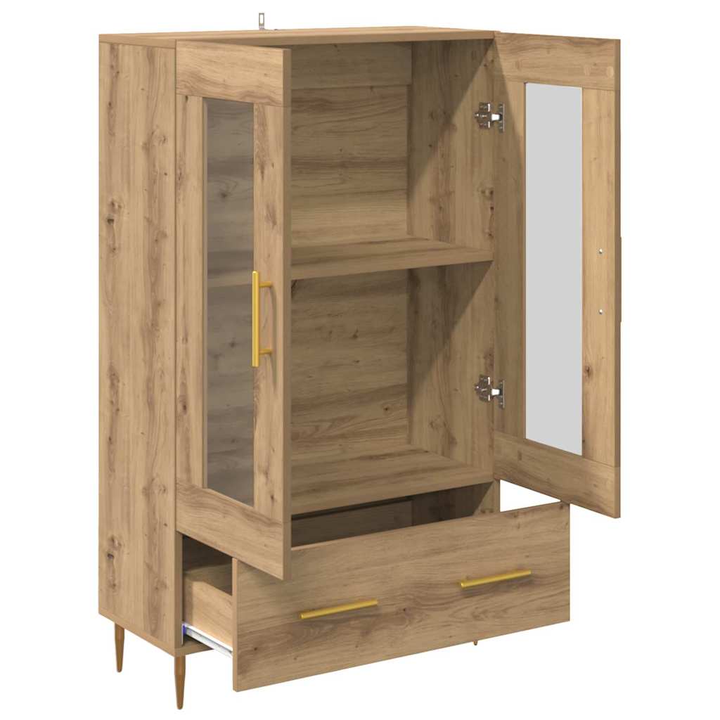 vidaXL Highboard Dąb rzemieślniczy 69,5 x 31 x 115 cm