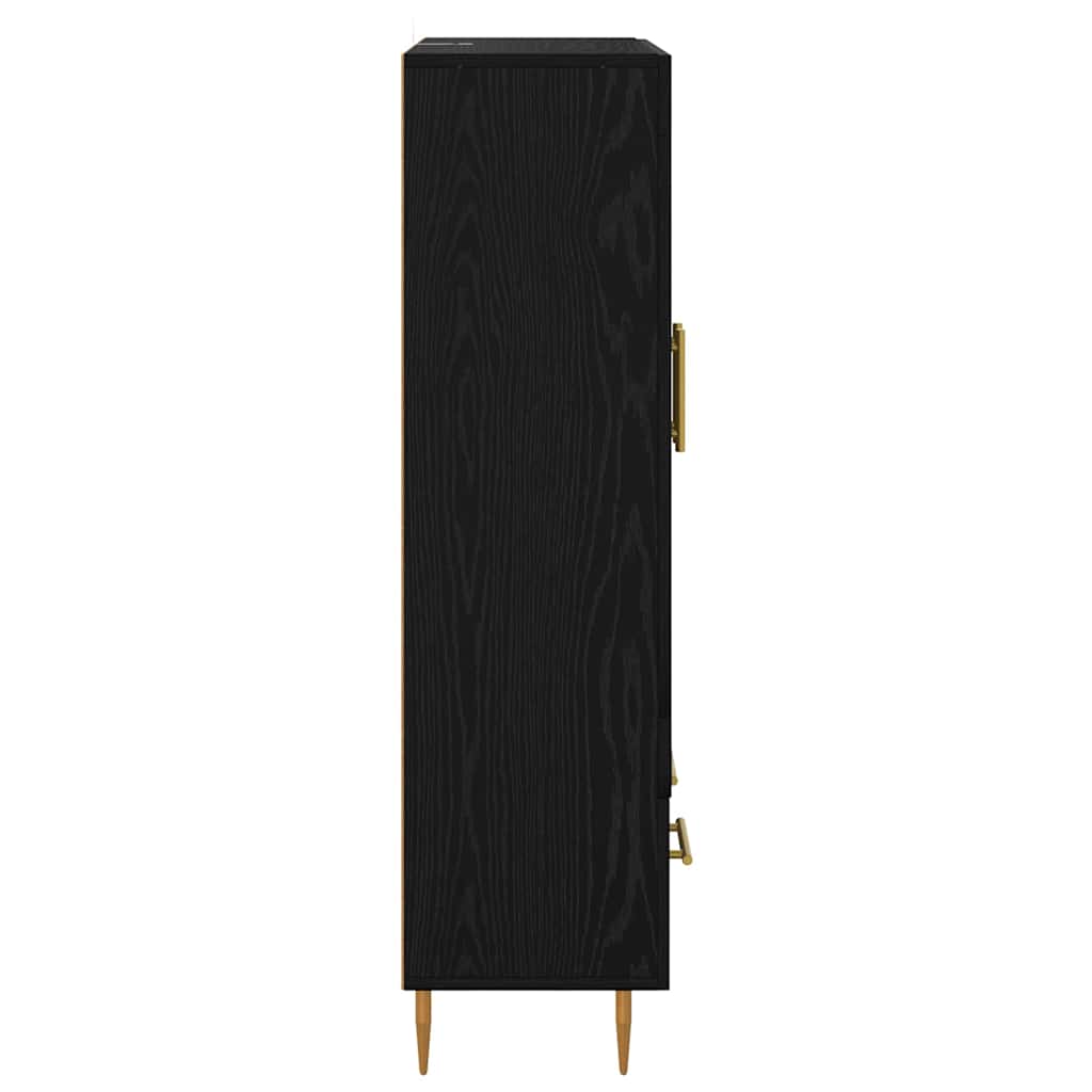 vidaXL Highboard z szufladą Czarny Dąb 69,5 x 31 x 115 cm