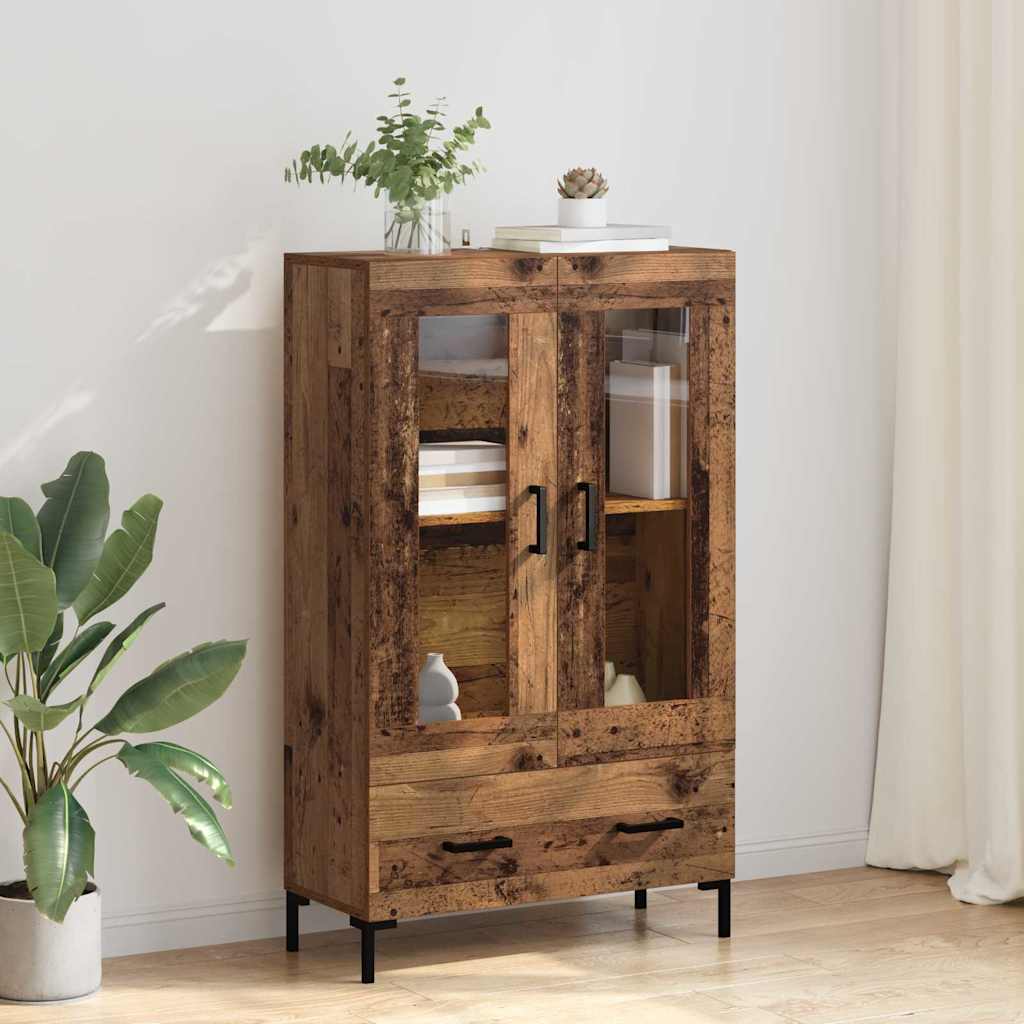 vidaXL Highboard Stare drewno 69,5 x 31 x 115 cm Drewno inżynieryjne