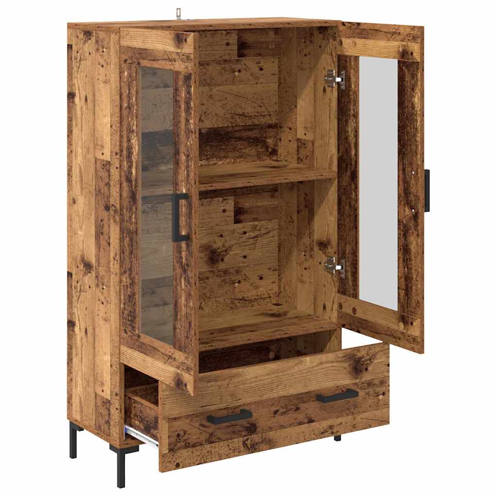 vidaXL Highboard z szufladą Stare drewno 69,5 x 31 x 115 cm