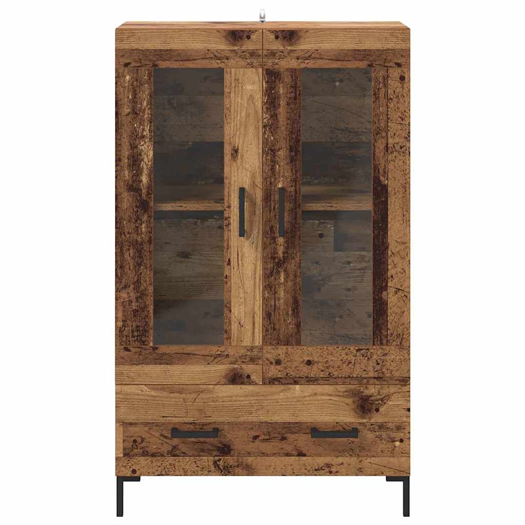 vidaXL Highboard z szufladą Stare drewno 69,5 x 31 x 115 cm