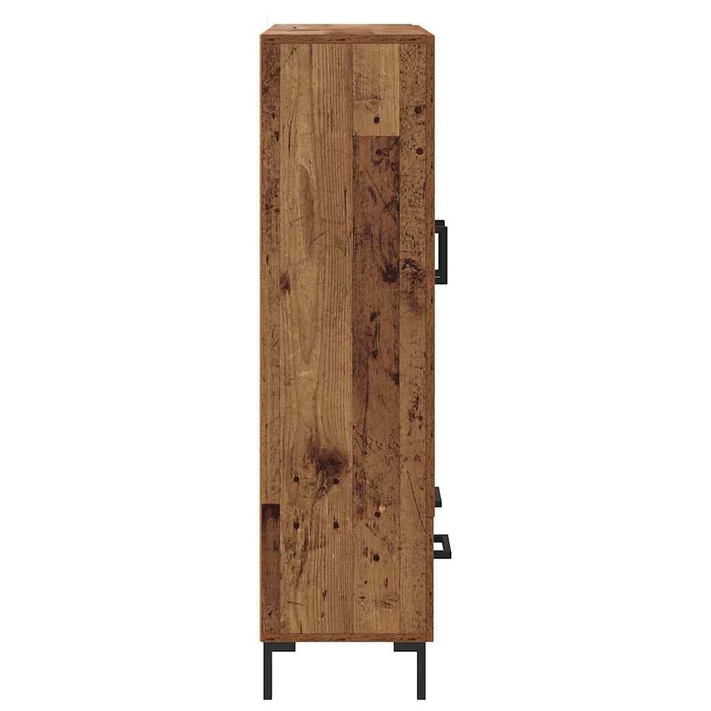 vidaXL Highboard z szufladą Stare drewno 69,5 x 31 x 115 cm