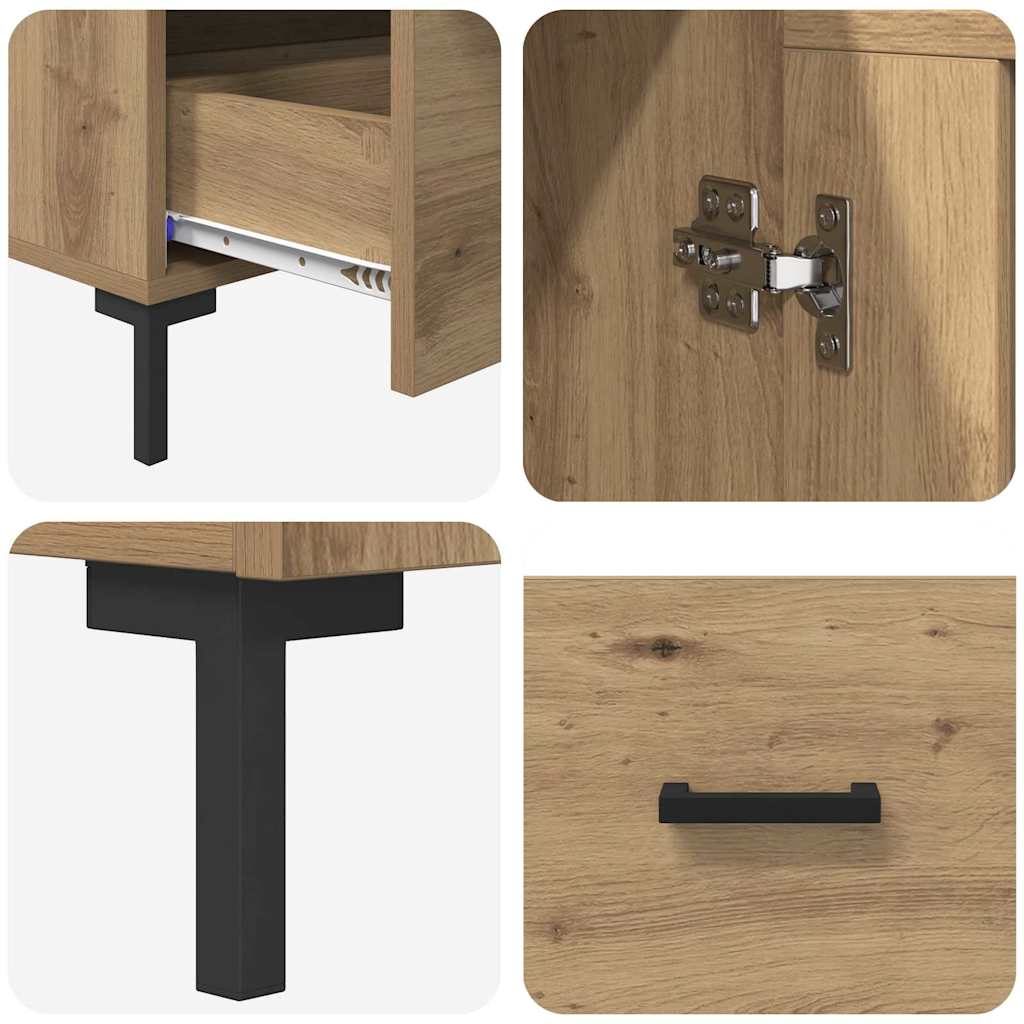 vidaXL Highboard z szufladą Dąb rzemieślniczy 69,5 x 31 x 115 cm
