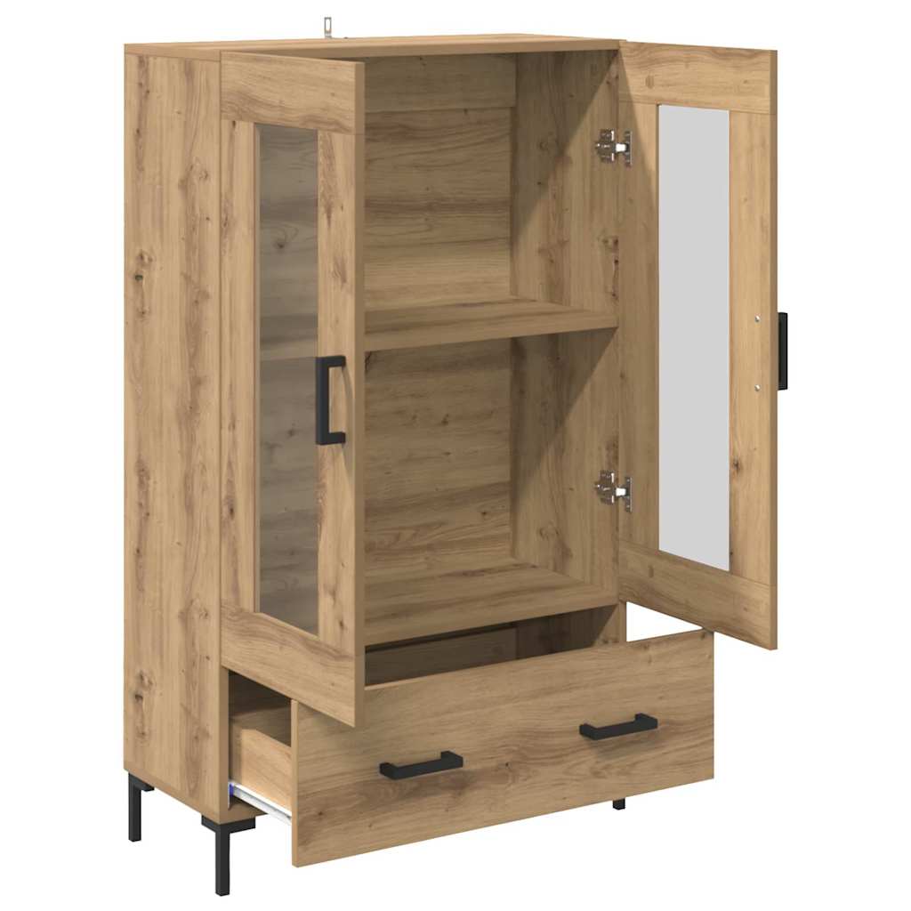 vidaXL Highboard z szufladą Dąb rzemieślniczy 69,5 x 31 x 115 cm