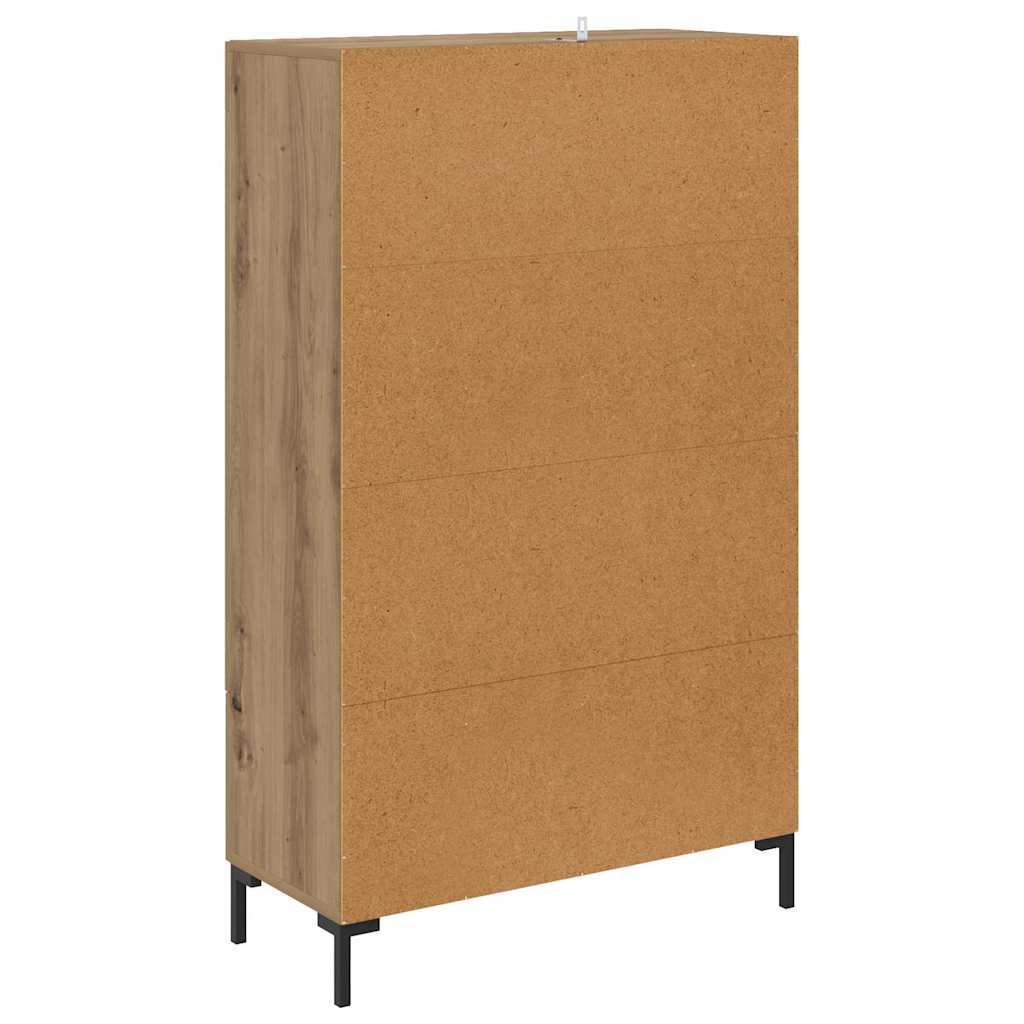 vidaXL Highboard z szufladą Dąb rzemieślniczy 69,5 x 31 x 115 cm