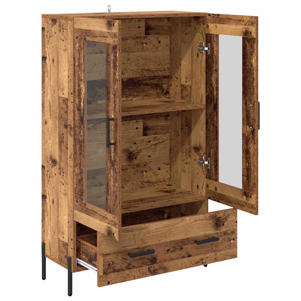 vidaXL Highboard z szufladą Corona Stare drewno 69,5 x 31 x 115 cm